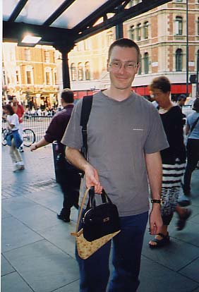 Paul with the handbags