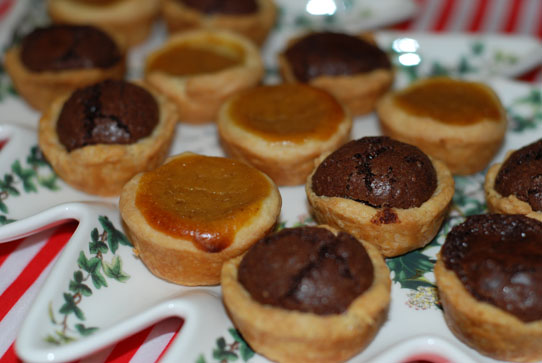 Pumpkin and Chocolate tassies