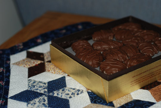 Turtles and chocolate Turtles and tablemats